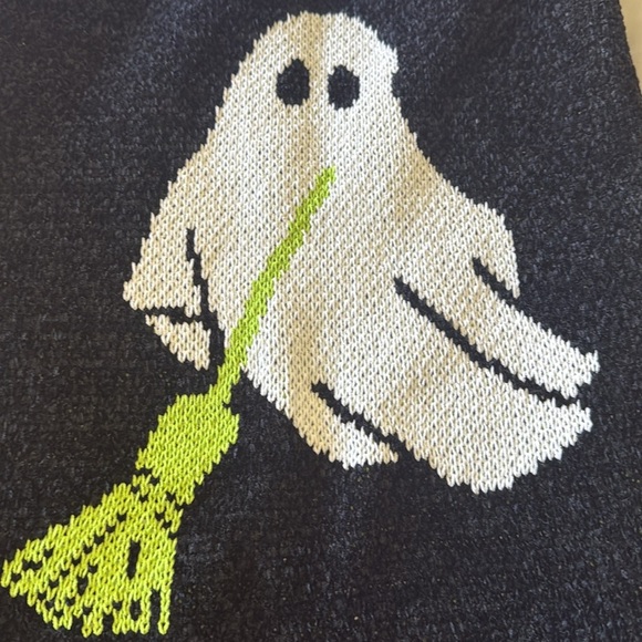 Cupcakes and Cashmere Ghosts and Broomsticks Halloween Throw Blanket - Picture 2 of 6